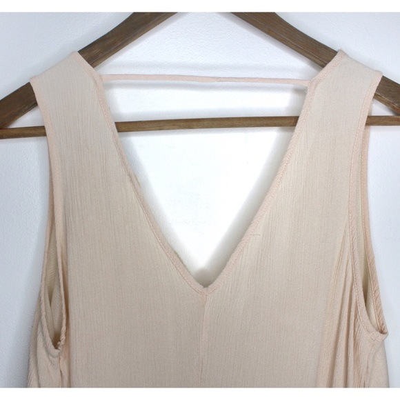 ASTR Ecru Cream Sleeveless High Low Sleeveless Boho Tank Dress Small - Picture 6 of 7